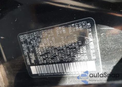 2012 Nissan Cube 1.8 S z USA, uszkodzony, nr VIN JN8AZ2KR3CT253970